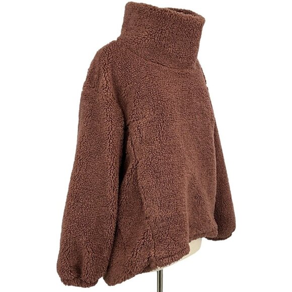 Lululemon Warmth Restore Long Pullover Smoky Topaz Size 8 Fuzzy Fleece High Neck - Picture 6 of 8